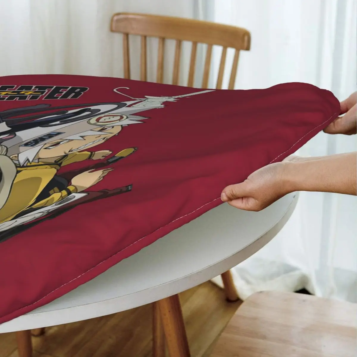 Soul Eater Anime Waterproof Round Tablecloth Oilproof Table Cloth for Kitchen Events Dining Table Cover