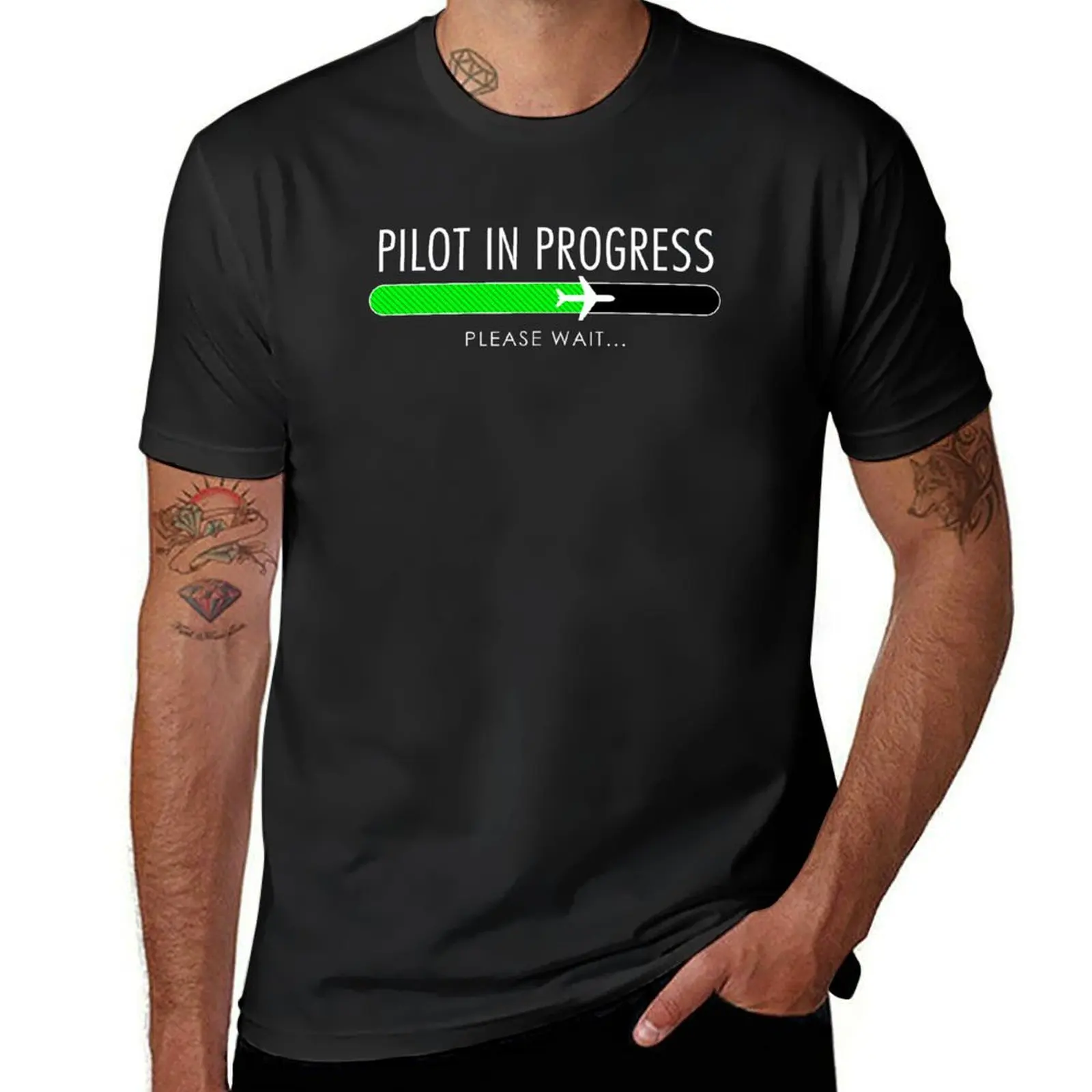 Pilot In Progress Pilot Training Flight School Gift T-Shirt sublime quick-drying funny t shirts for men