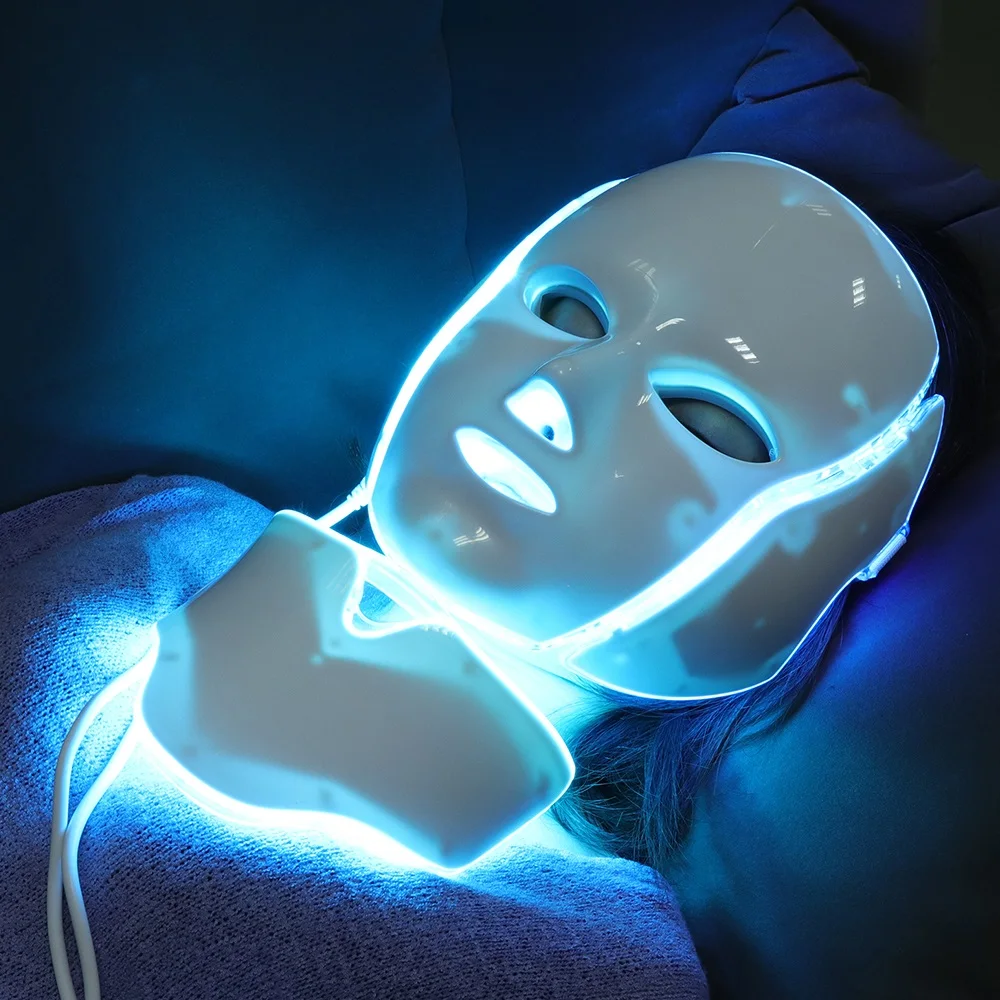 7 Color Red Light LED Face and Neck Mask 5