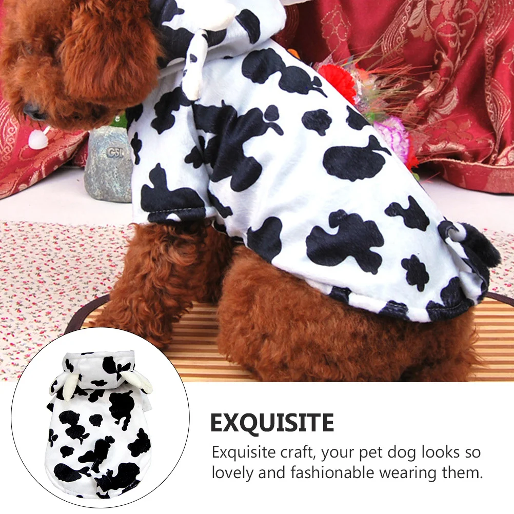 

Cow Modeling Pet Clothing Adorable Soft Dog Costume Decorative Pet Garment Breathable Lightweight Outfit for Special Occasions