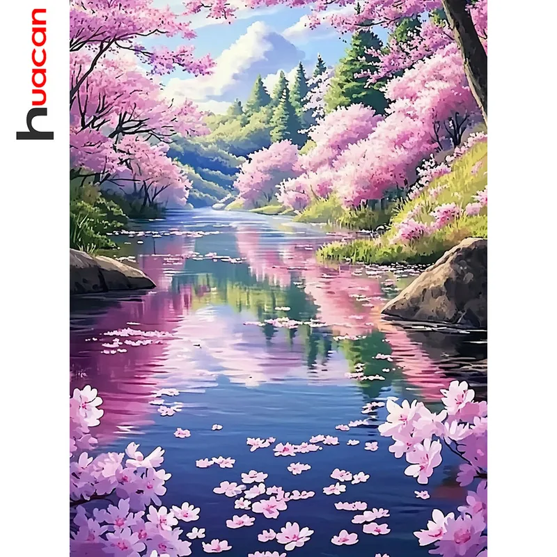 Peinture diamant paysage floral 5D