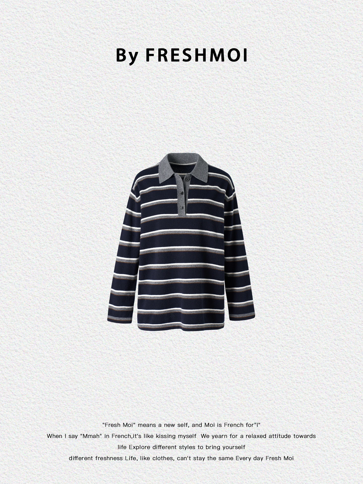 

Classic Wide Stripe Camere Wool irt Fre Moe Vintage Casual Versatile Women's Premium Faion Creative Pattern