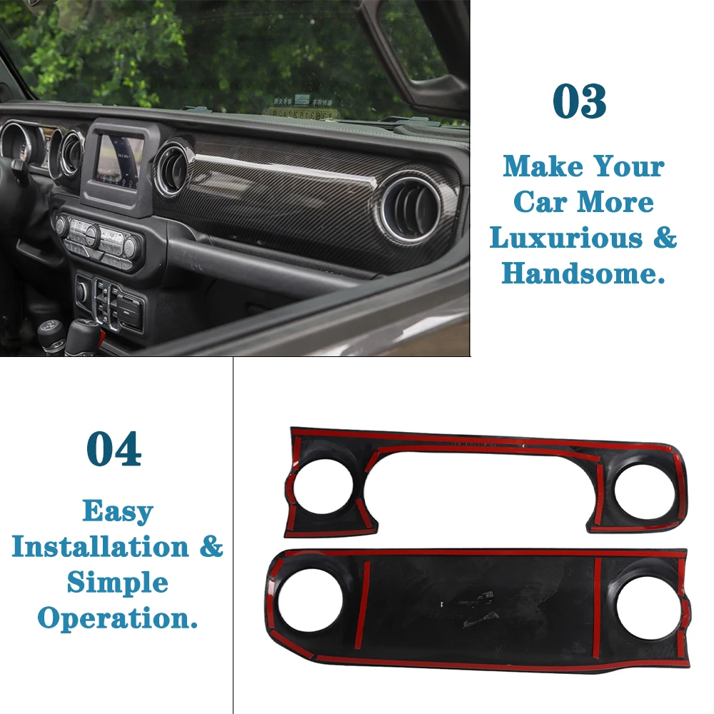 Car Center Console 4WD Gear Shift Decoration Cover Trim for Jeep Wrangler JL JT Gladiator 2018-2023 2024+ Interior Accessories
