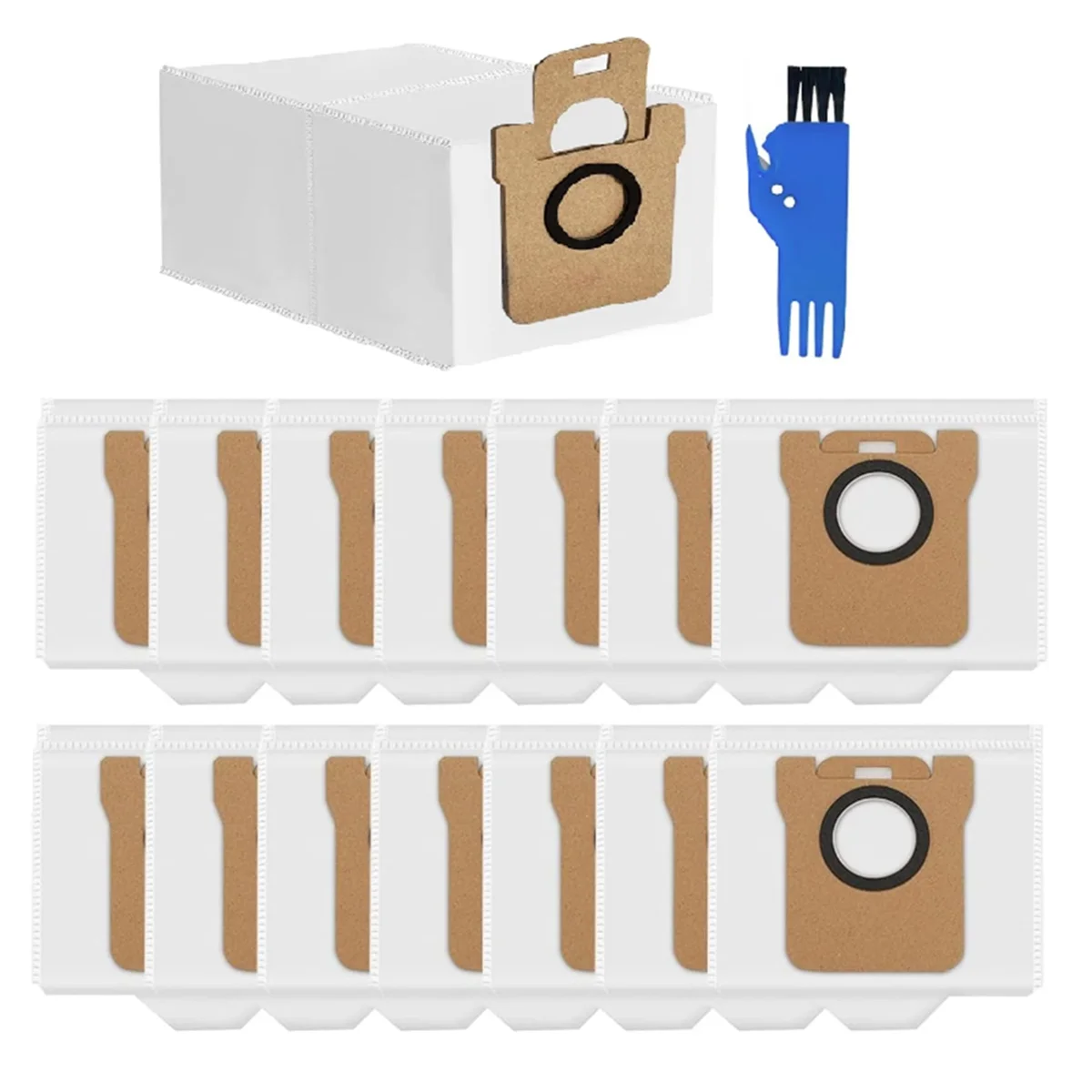 

15Pcs Dust Bags for L10S Ultra/L10 Ultra,for X10+ Robot Vacuum Cleaner,2.5L Large Capacity Replacement Bag