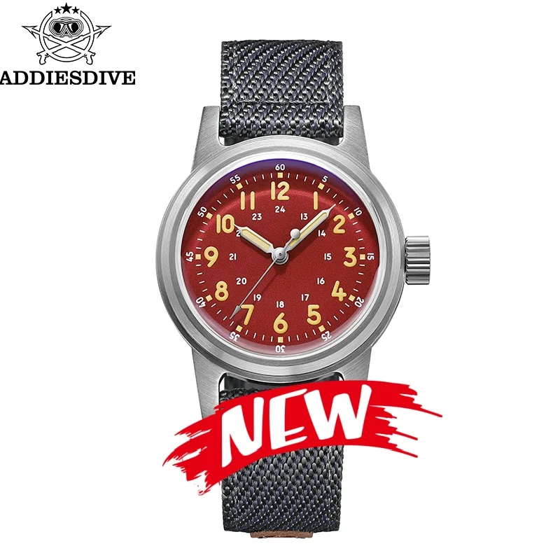 

ADDIESDIVE 36mm Men Retro Watch 20Bar Waterproof Bubble Mirror Glass C3 Super Luminous Automatic Mechanical Watches reloj hombre