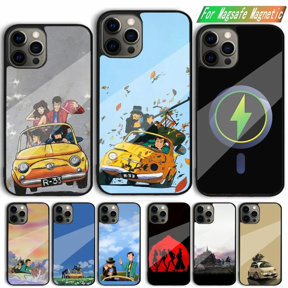 Anime L-Lupin The T-Third Phone Case For iPhone 15,14,13,12,11,Plus,Pro,Max Mini Magsafe Magnetic Wireless Charging