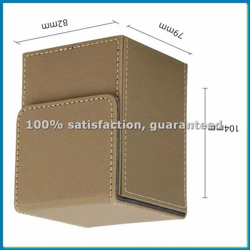 Card Case Deck Box Sleeved Cards Deck Game Box for Yugioh Binders: 100+, Black Red-SPMI