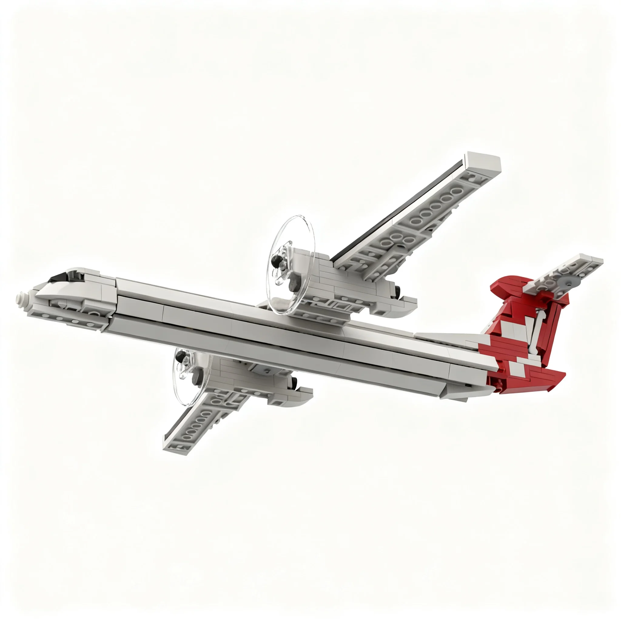 1181pcs MOC De Havilland Canada Dash 8-400 - Various Operators 1 100 Promotional Airlines Model Building Blocks Architecture