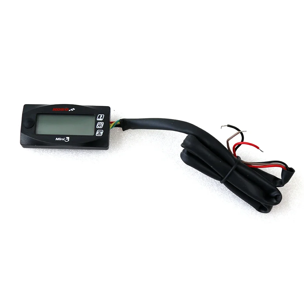 MINI 3 In 1 LED Display KOSO Meter Air Temp+Time+Volt Meter Motorcycle Accessories with Brackets