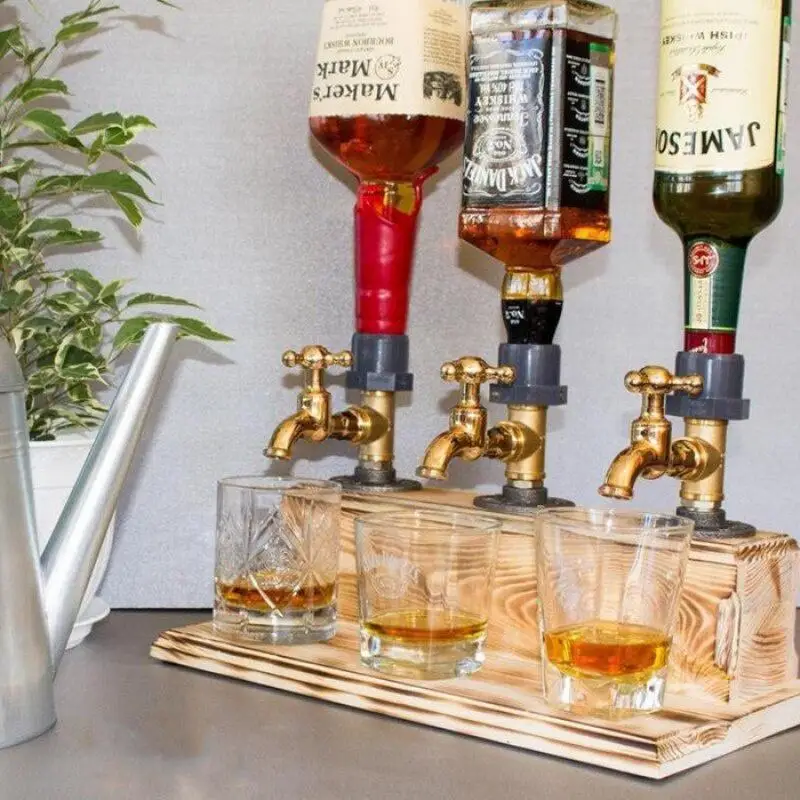 Bar Beverage Liquor Dispenser Alcohol Whiskey Wine Bottle Faucet Dispenser Practical Desktop Ornaments Father's Day Gift Bar