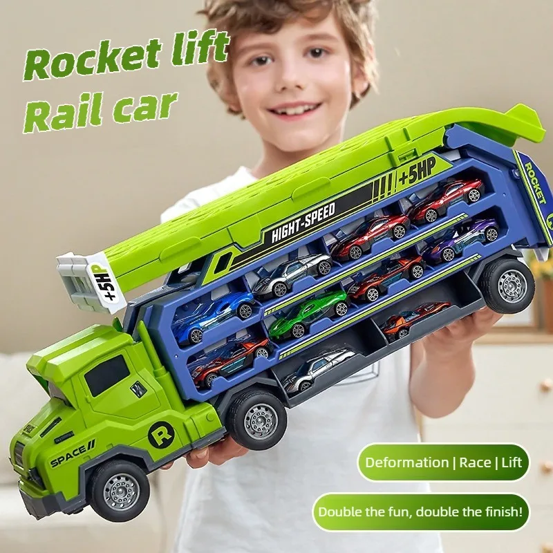 Coaster Type Racetrack Car Lift Inertia Racing Car Combination Children Toy Christmas Thanksgiving Halloween New Year Birthday
