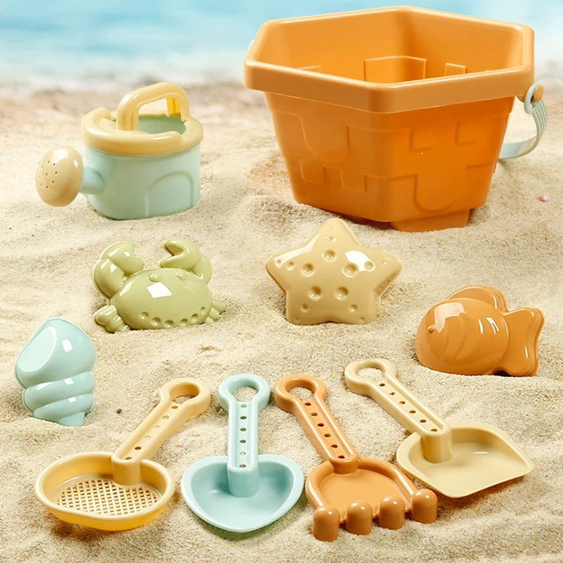 Set di giocattoli da spiaggia per bambini Pala Stampo Kit per auto giocattolo Strumenti durevoli per scavo di sabbia con custodia Gioco all'aperto Regalo per bambini Sicuro e divertente