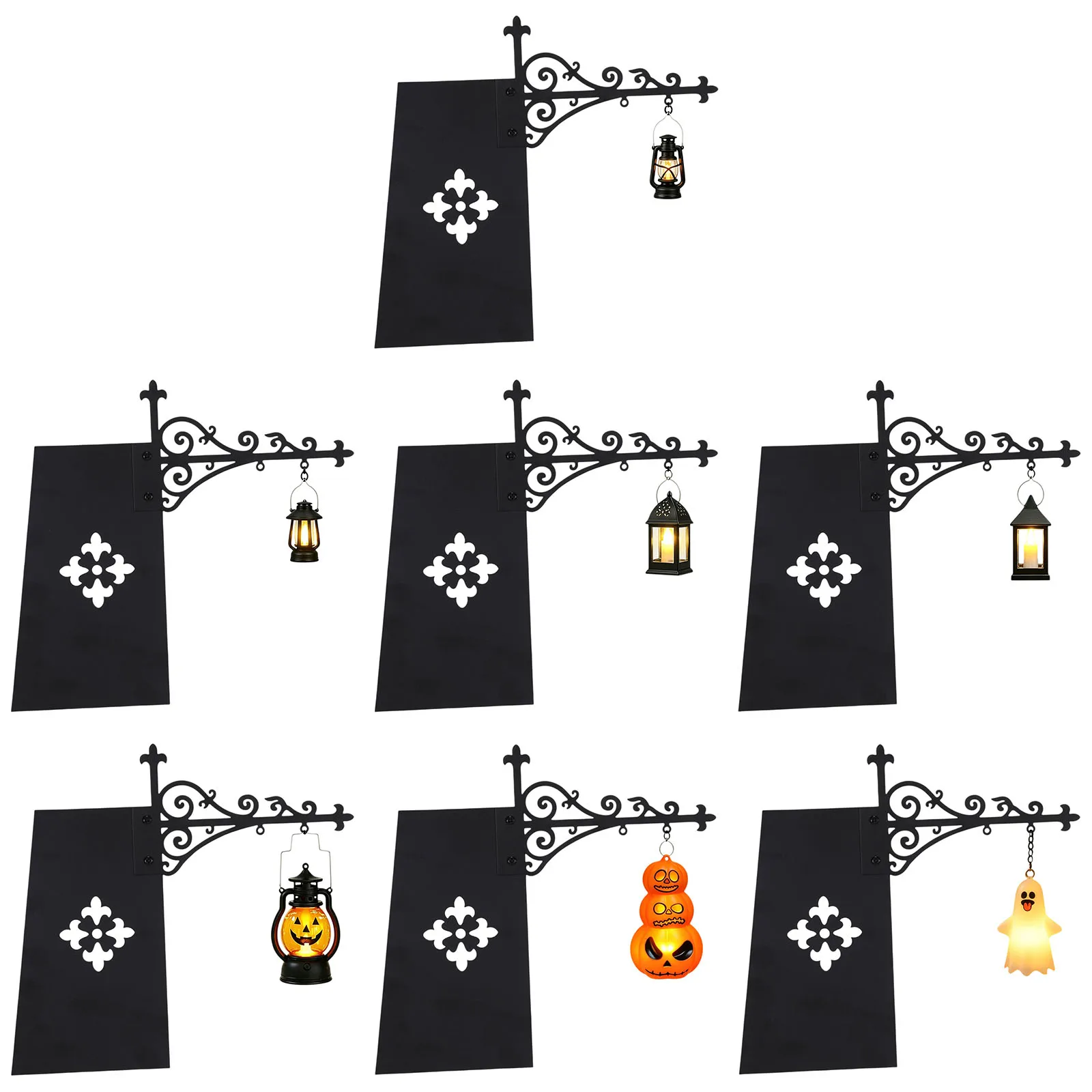 Bookshelf Lantern Iron Library Light Reading Corner Warm Glow(Style C)