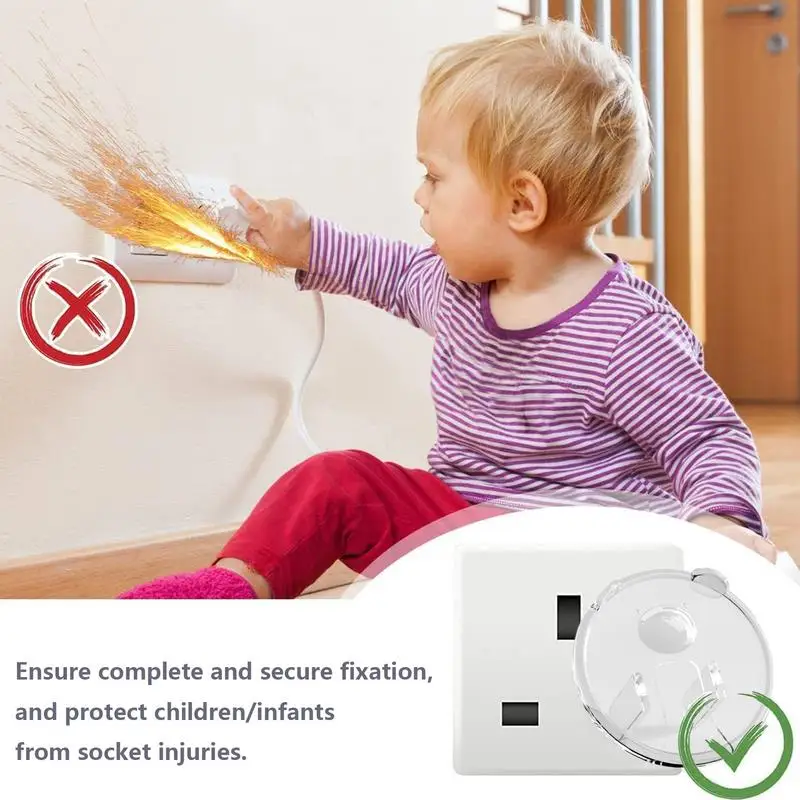 Capas de plugue para prova infantil, protetores de choque elétrico, Outlet Safety, Plug Socket Caps, Shock Guard para US 3-Prong Outlets