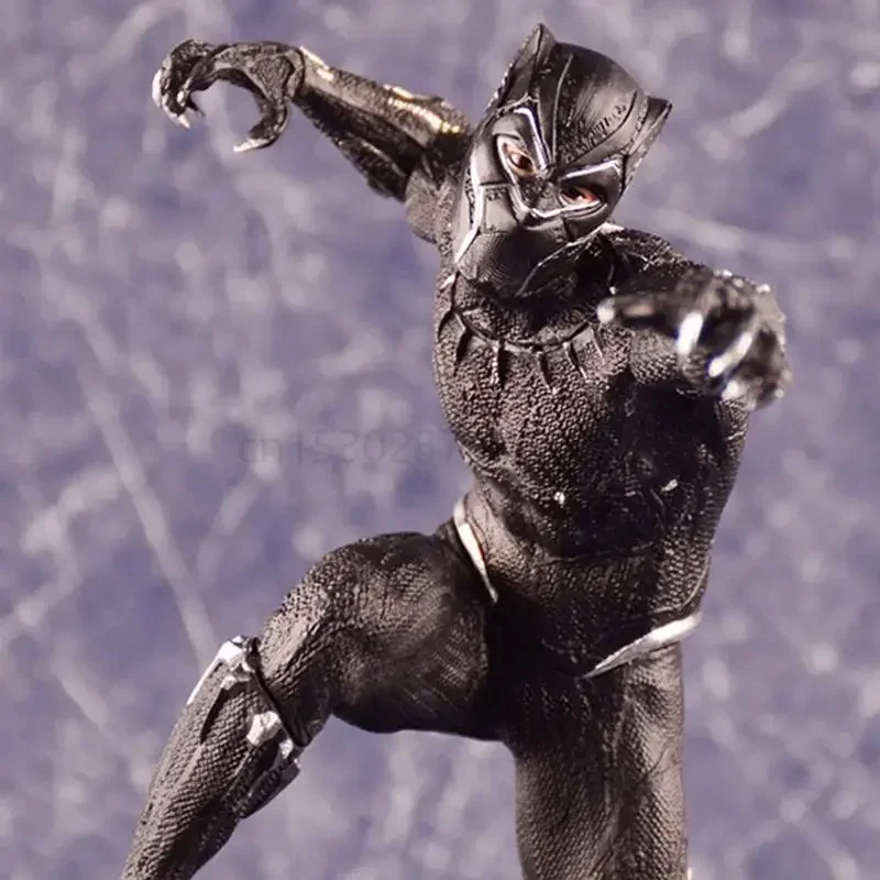 18cm anime os vingadores guerra infinita pantera negra figura de ação brinquedos super herói estatueta modelo de mesa ornamentos presentes do menino