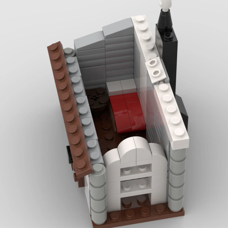 MOC-226832B منزل مدينة القرون الوسطى مخصص اللبنات ملعب نموذج الطوب مجموعة الهدايا الإبداعية سطح المكتب الديكور 168 قطعة