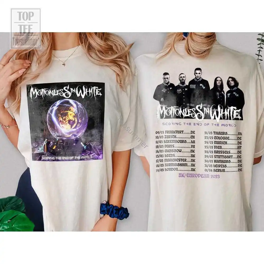 Футболка белого цвета без подлокотников 2023, футболка с надписью на конце мирового турнира по Великобритании и Европе 2023