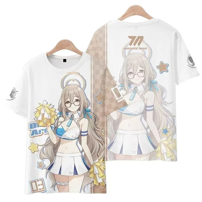 Blue Archive Asuma Toki Ichinose Asuna Summer Clothes Anime Cosply Short-sleeved T-shirt Tops Men Women Unisex Anime Clothes