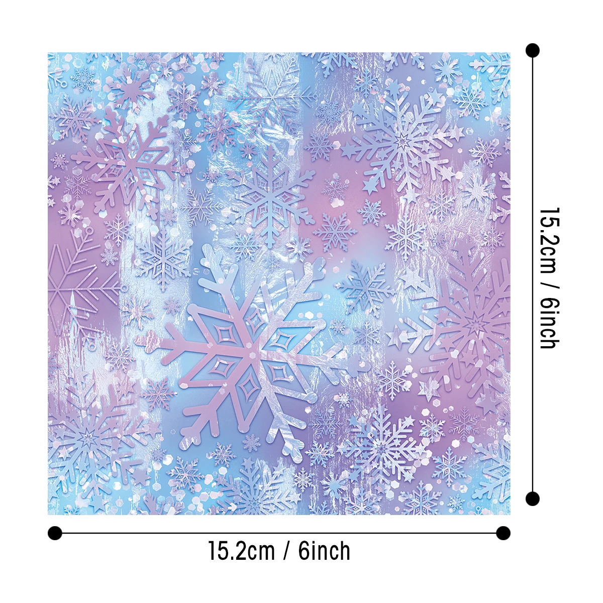 24Sheet Winter Snowflake Christmas Scrapbook Paper,Single Sided DIY Craft Paper For Journal Greeting Card Making Gift Decoration