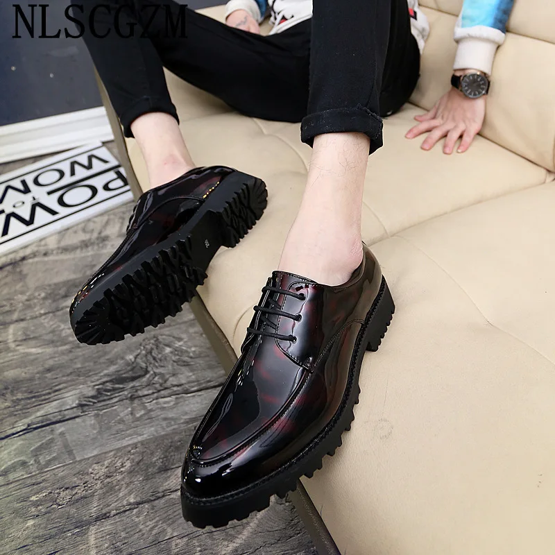 Loafers Dressing Shoes For Men Elegant Men Shoes Oxford Patent Leather Black Mens Shoes Casual Luxury Wedding Dress 2024 Ayakabı