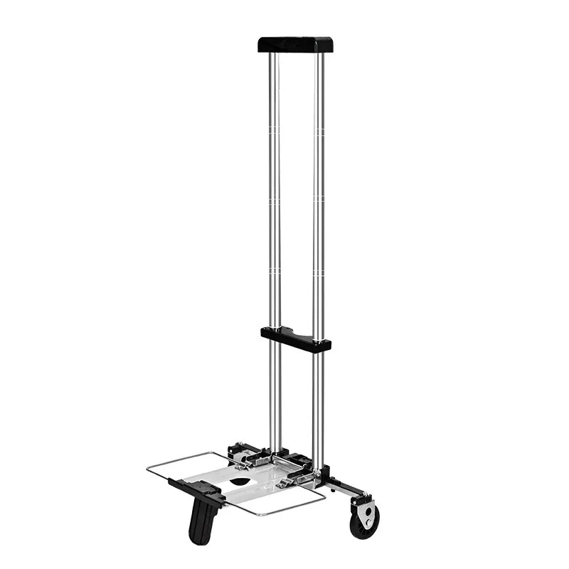 Foldable portable trolley, shopping trolley, luggage trolley