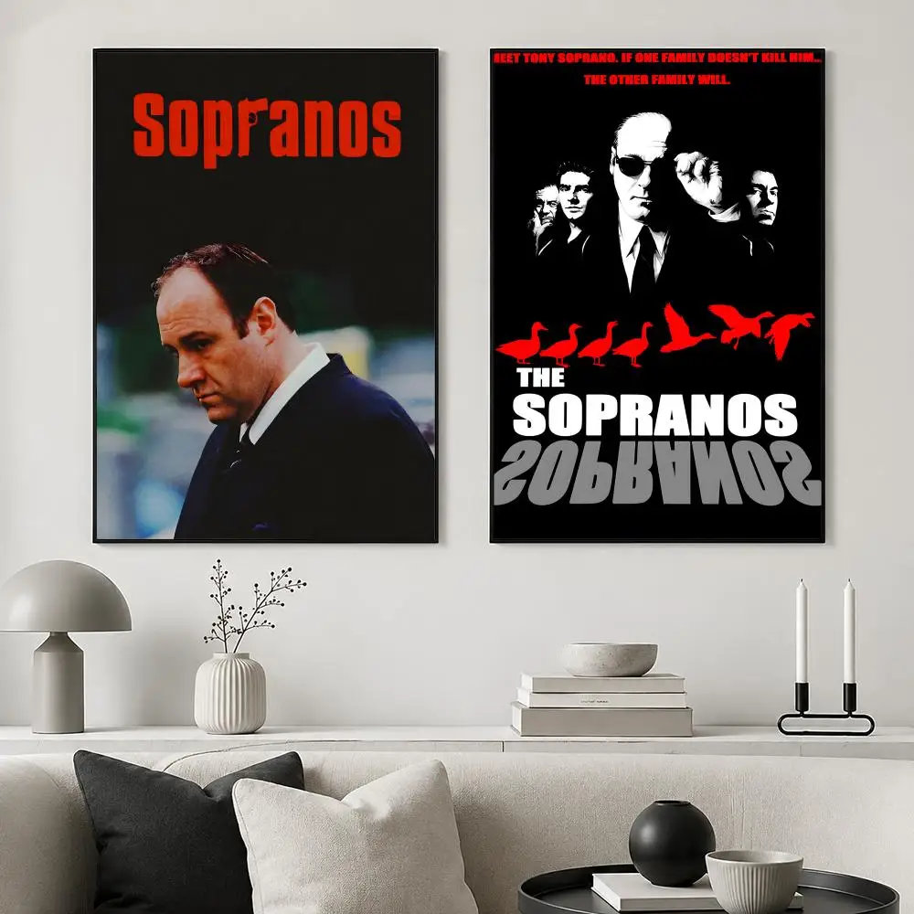 T-The Sopranos Poster posters for bedrooms and living rooms high definition cartoon movie-themed wall art.