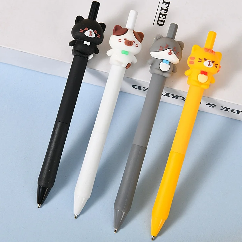 48pcs/lot Kawaii Cat Mechanical Pencil Cute 0.5MM Drawing Writing Automatic Pen School Office Supplies