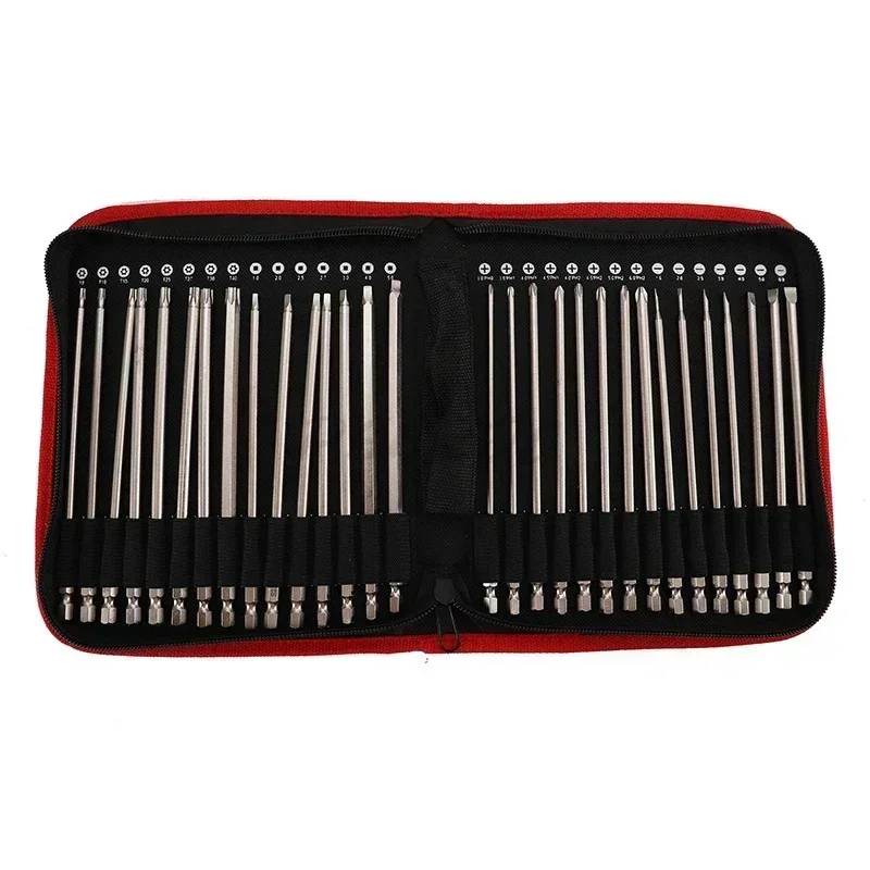 30pcs/set Screwdriver Combination 100 150mmS2 Material Electric Screwdriver Tool Set