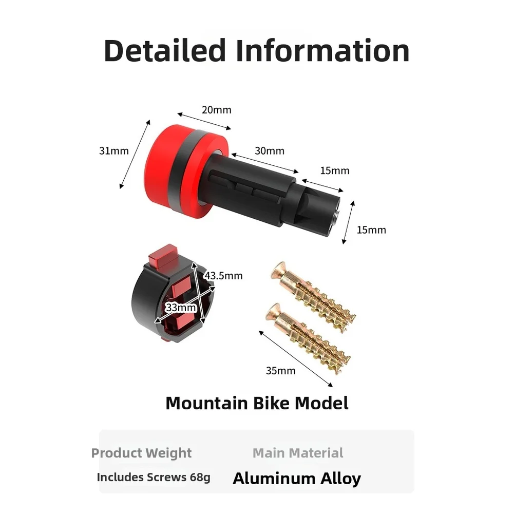 Mountain Bicycle Wall Mount Hanger Parking Rack Aluminum Alloy Bikes Storage Fixed Hanging Rack Cycling Holder Accessories