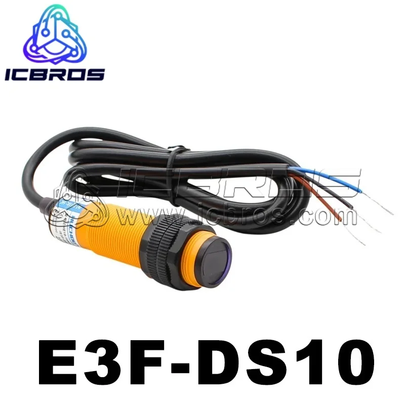 E3F M18 DS10C4  Diffuse Reflection Photoelectric Switch Sensor E3F-DS10C4 Three Wire 24V  NPN 10NA E3F-DS10C2 -DS10P1 -DS10P2