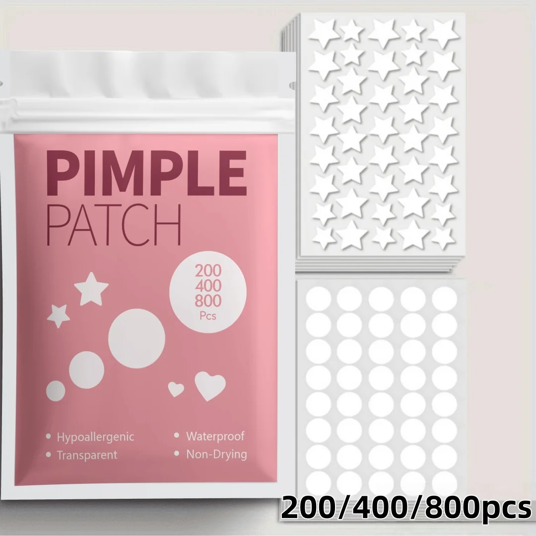 200/400/800pcs Multi-color Star Acne Patches, Ultra-thin Concealer Invisible Pimple Patches.