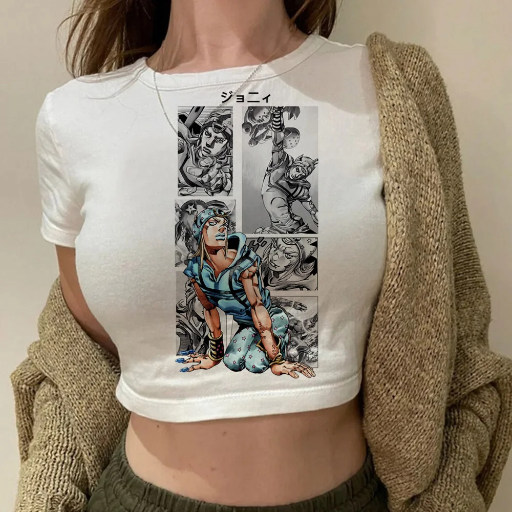 Steel Ball Run Jojo Bizarre Adventure crop top shoujo goth japanese anime t-shirt vintage clearance sales party grunge dollette