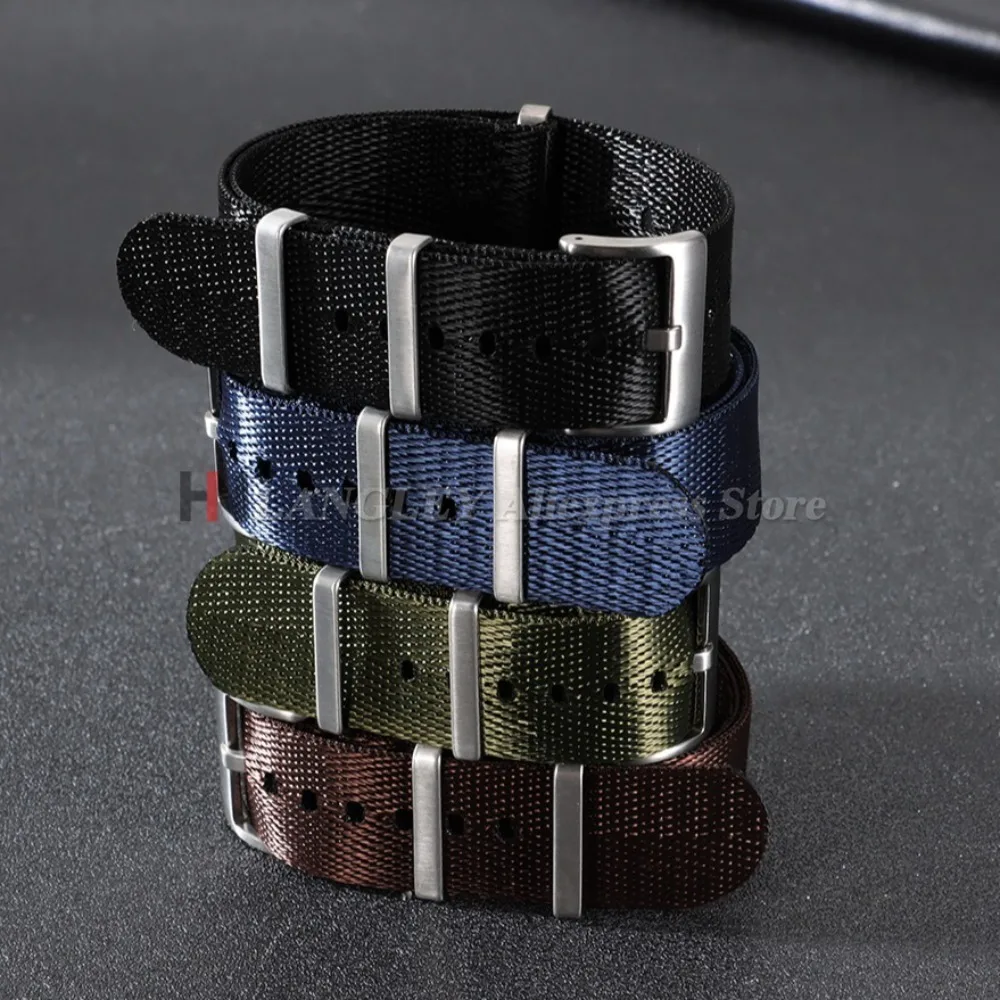 High End Soft Nylon Replacement Strap for Omega for Rolex for Seiko Canvas Watch Band Accessories 20mm 22mm 24mm Men's Bracelets