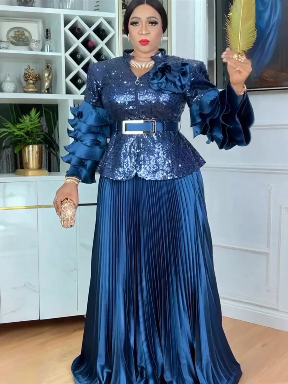 silk dress with long sleeves Silk Long Sleeve Wrap Dress