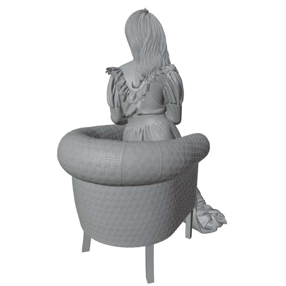 Figura 3D DIY de resina para gatos y perros, modelo gris sin pintar - imagen 3