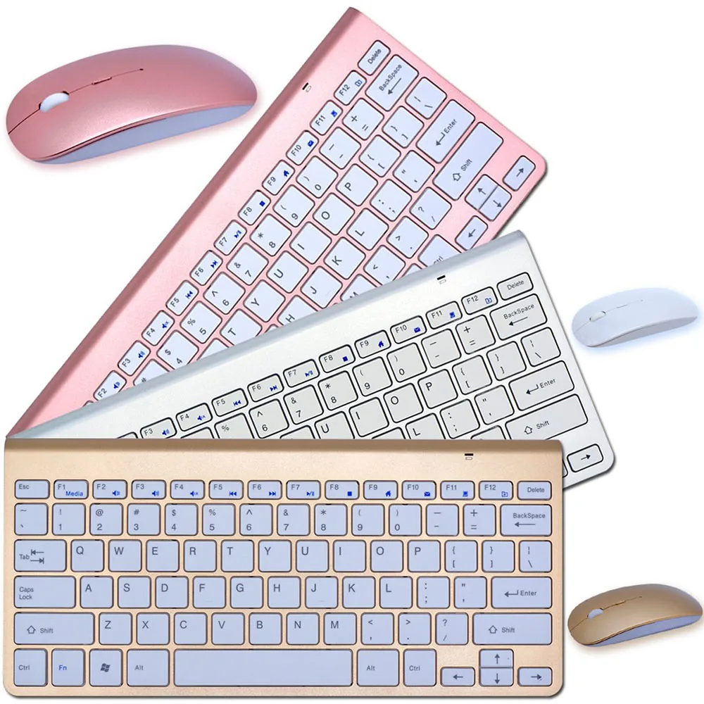 2.4Ghz Ultra-Thin Wireless Keyboard And Mouse Combo With USB Receiver Mouse Keyboard Set For Apple PC WindowsXP/7/8/10