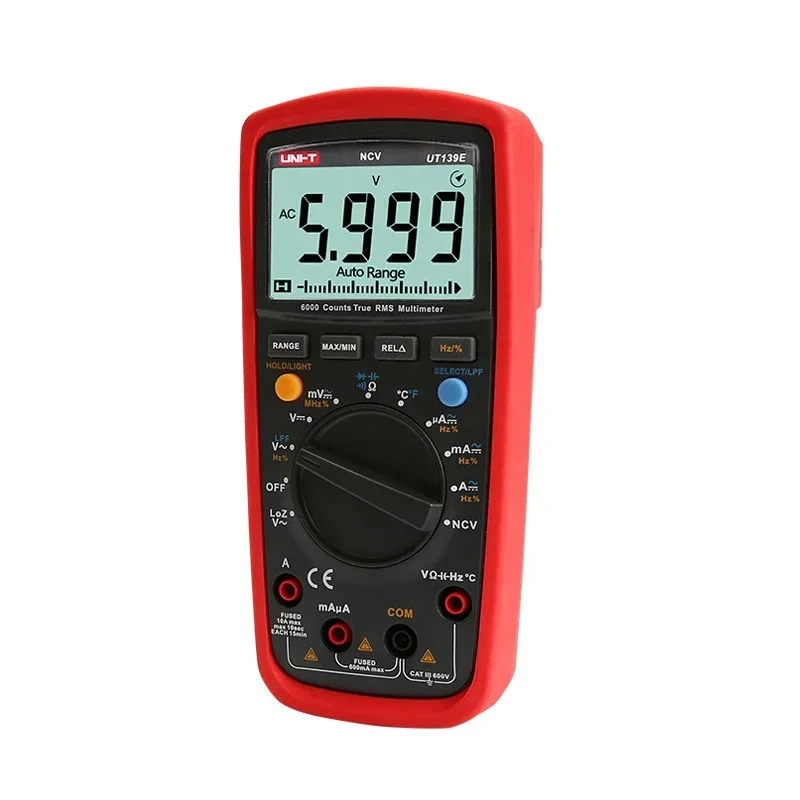 UNI-T UT139E Digitalmultimeter True RMS AC DC Voltmeter Amperemeter Ohmmeter Kapazität Frequenz Temperatur Tester NCV/Diode