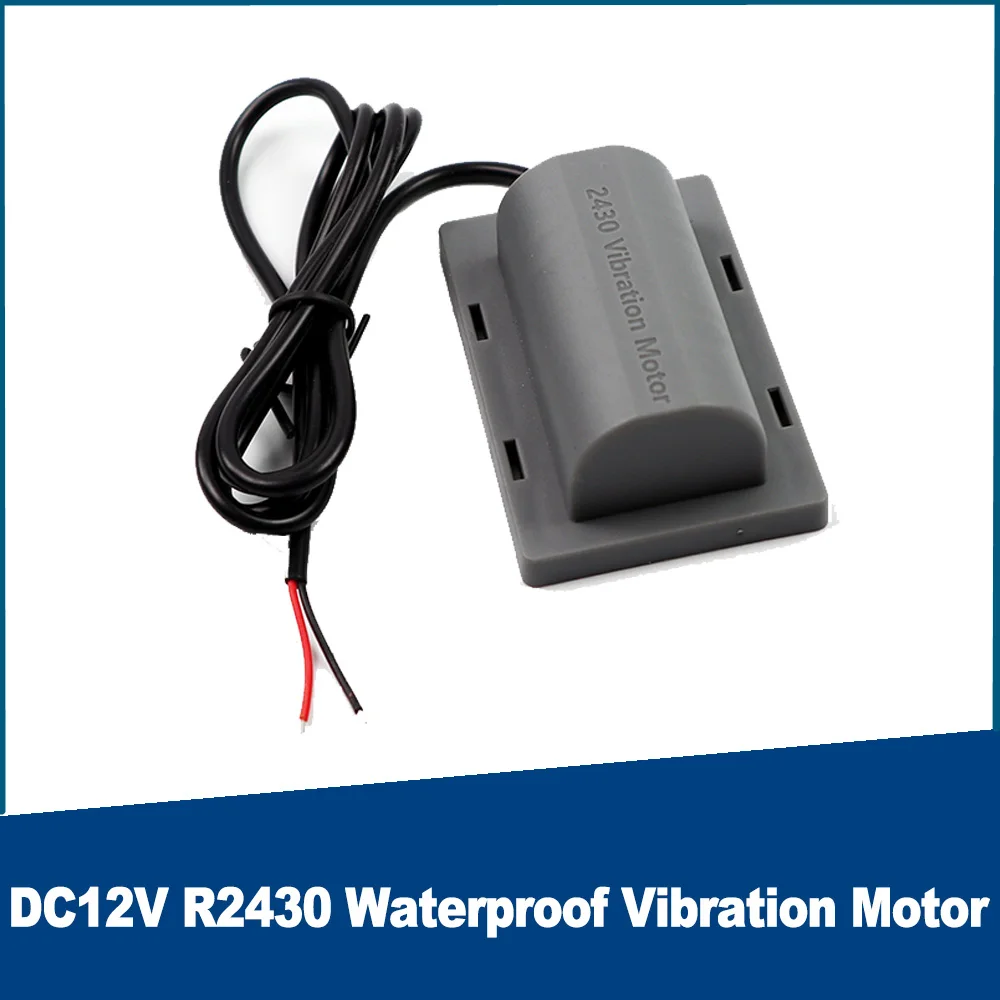 12V 3W 0.35A 4500RPM DC R2430 Waterproof Vibration Motor Frog Feeding Motor Massage Belt Chair Pillow Flat Base Bait