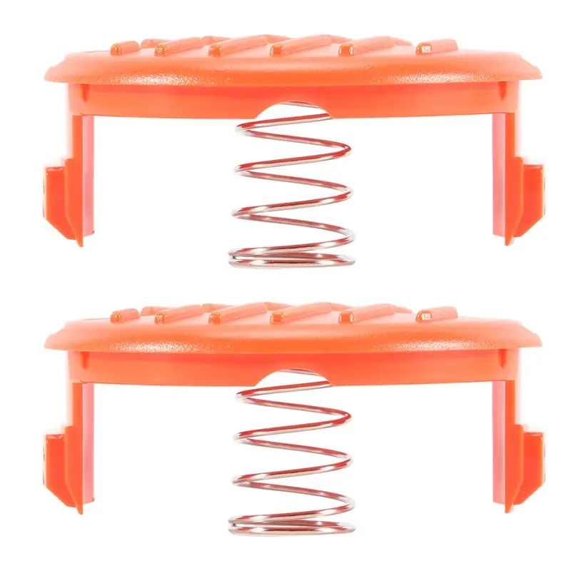AT63-Weed Wacker Bump Cap Replacement RC-100-P Spool Cap Covers And Spring For BLACK+DECKER AFS Trimmer