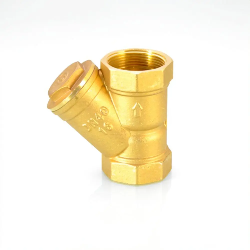 Brass Y Strainer Valve For Plumbing Piping Water Meter Booster Pump Central Heating System Mesh Filtration Impurity Catcher