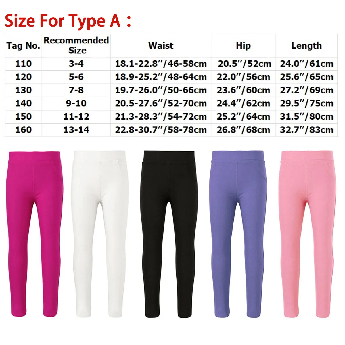 Kids Girls Skinny Stretch Jeans Leggings Long Casual Workout Pants Elastic Ballet Gymnastics Jazz Hiphop Dance Costume