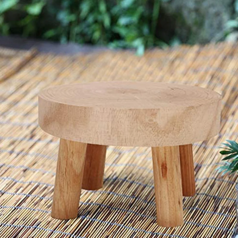 Stump Stool Flower Pot Stand (Without Flower Pot),Pot Plant Stand-3Pcs