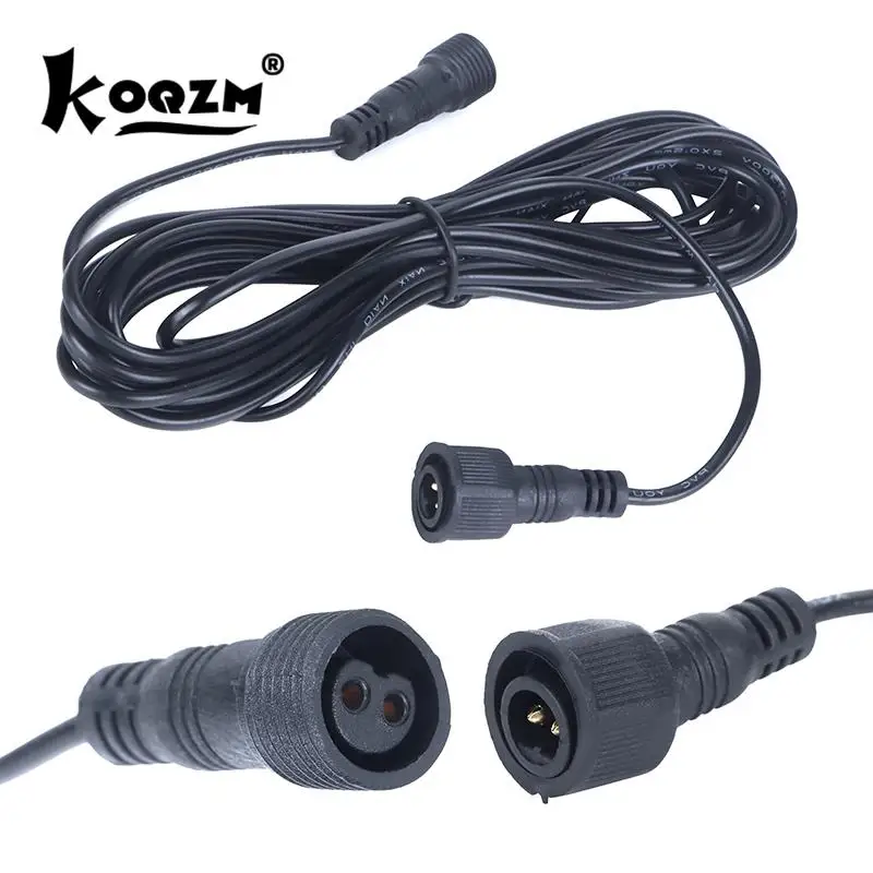 5 Meter Extension Cable For Solar Spotlight Waterproof Cable 2 Pin Male To Female Connector Floodlight Universal 5M Cable