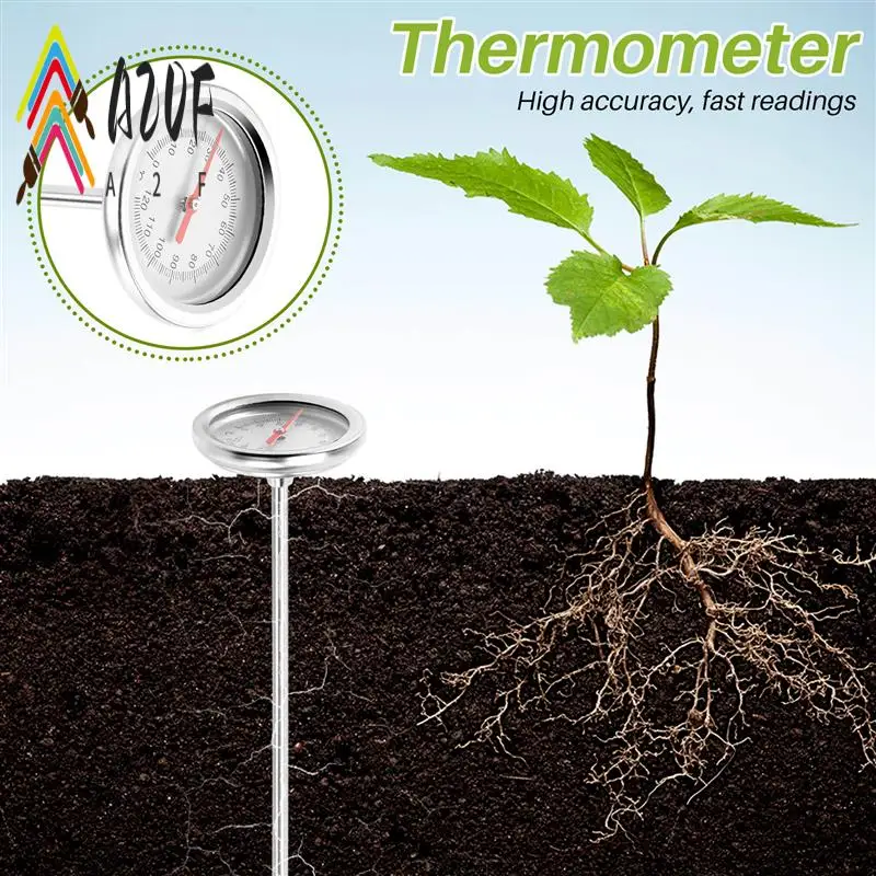 

A20F-Compost Термометр для почвы 20 дюймов, длина 50 см, измерительный зонд из пищевой нержавеющей стали премиум-класса