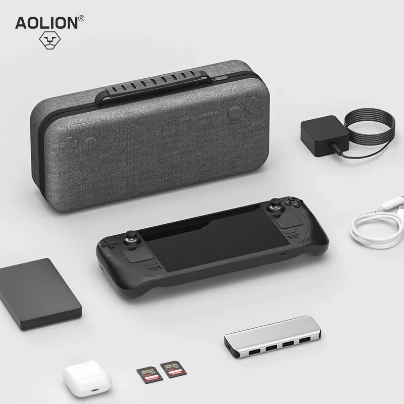 

AOLION For Steam Deck Handheld Storage Bag Anti Drop and Dustproof Steam Deck OLED Game Console EVA Storage Bag