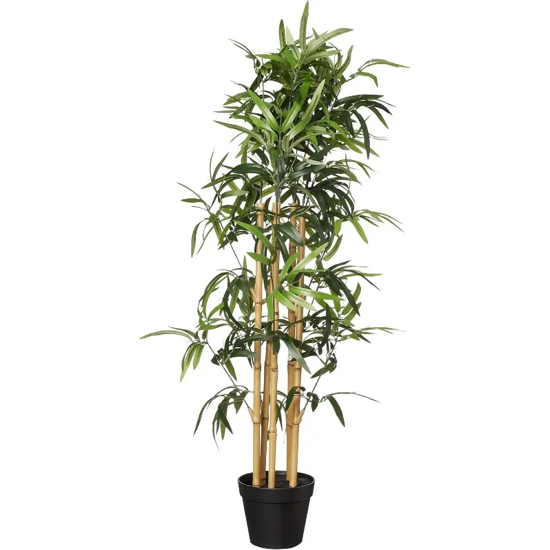 Artificial Fake Bamboo Plant with Plastic Planter Pot, 39.4