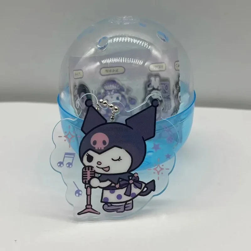 Sanrio Japan Gashapon Capsule Toy Figurine Cute Kawaii Kuromi Concert Acrylic Figure Keychain Miniature Model Anime Gift