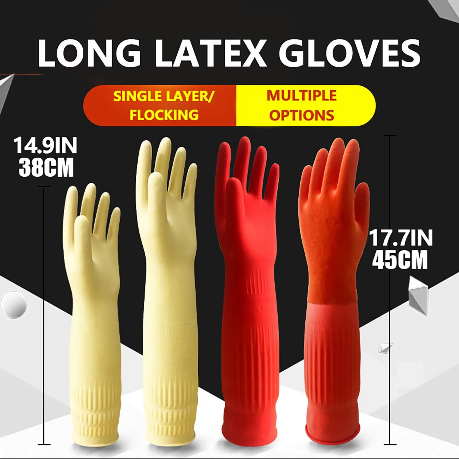 1pair Flexible Comfortable Rub - Dish Glove Rubber ulasan dan harga