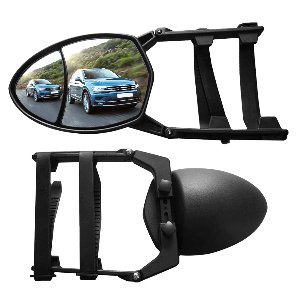 

Rearview Mirror Caravan Trailer Towing Mirror Extension Tow Mirror Adjustable Strap Convex Side Rear View Mirrors Universal