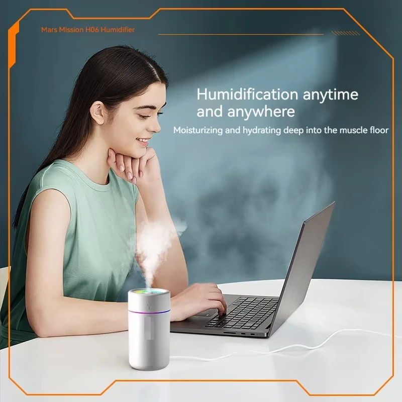 350 مللي سيارة الهواء المرطب USB زيت طبيعي الناشر المرطب ضباب صانع LED ضوء الليل مرطب بالموجات فوق الصوتية الصغيرة رائحة